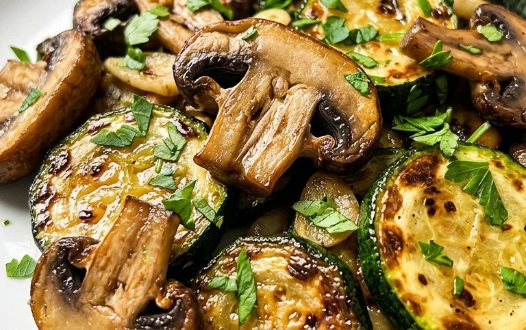 Skillet Zucchini and Mushrooms