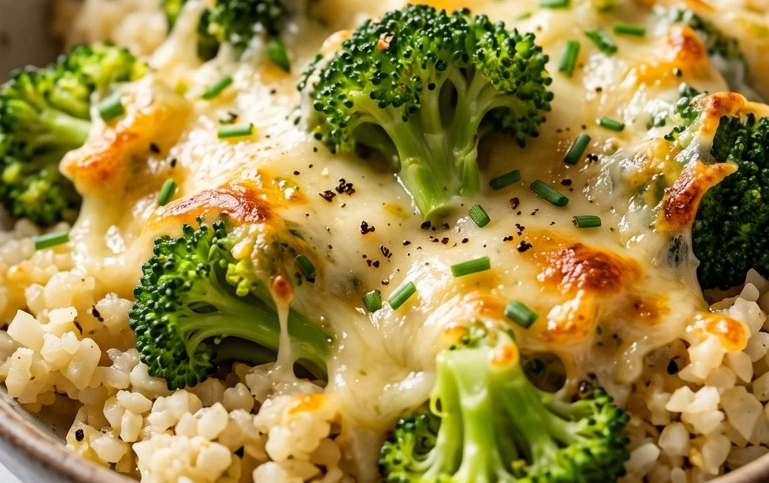 Cheesy Broccoli Cauliflower Rice