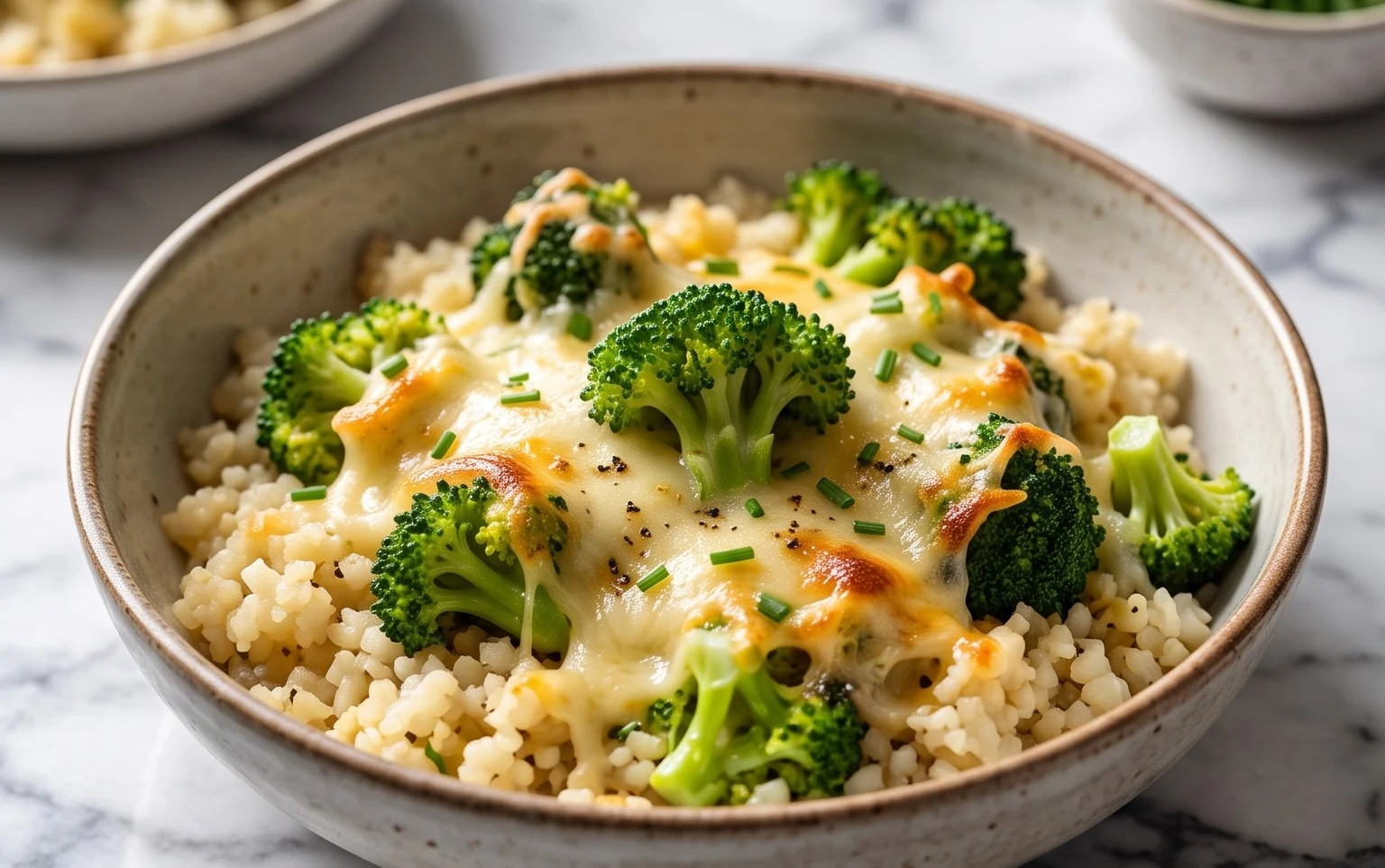 Cheesy Broccoli Cauliflower Rice