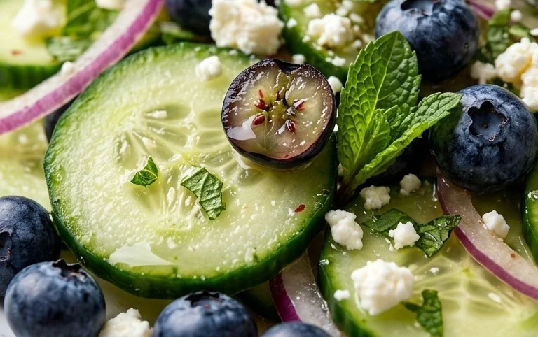 Cucumber Blueberry Salad