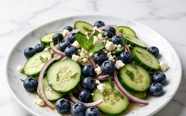 Cucumber Blueberry Salad