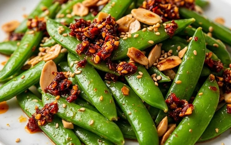 Chili Crisp Snap Pea Salad