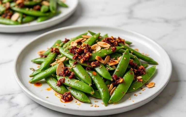 Chili Crisp Snap Pea Salad