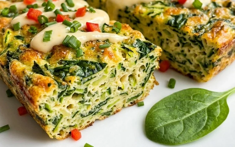 Baked Spinach Zucchini Frittata Fingers {Baby-Friendly}