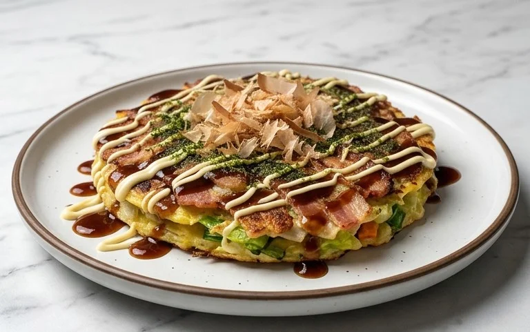 Okonomiyaki - Japanese Savoury Pancakes