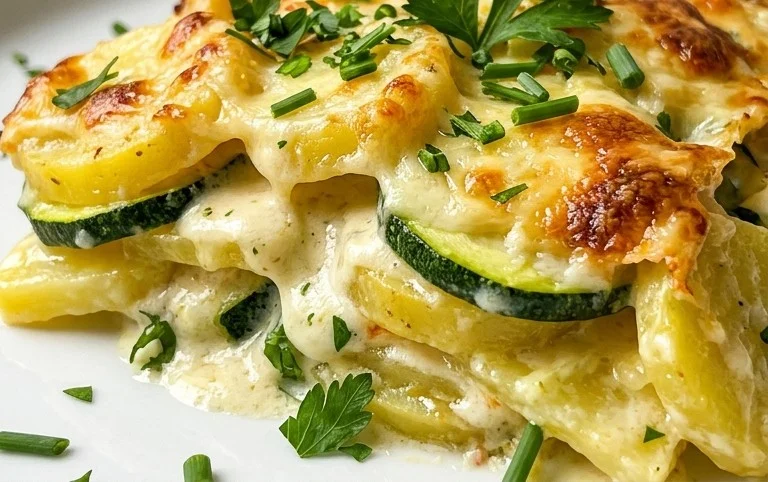 Kartoffel-Zucchini-Auflauf – so cremig & lecker
