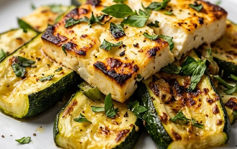 Courgettes feta au four