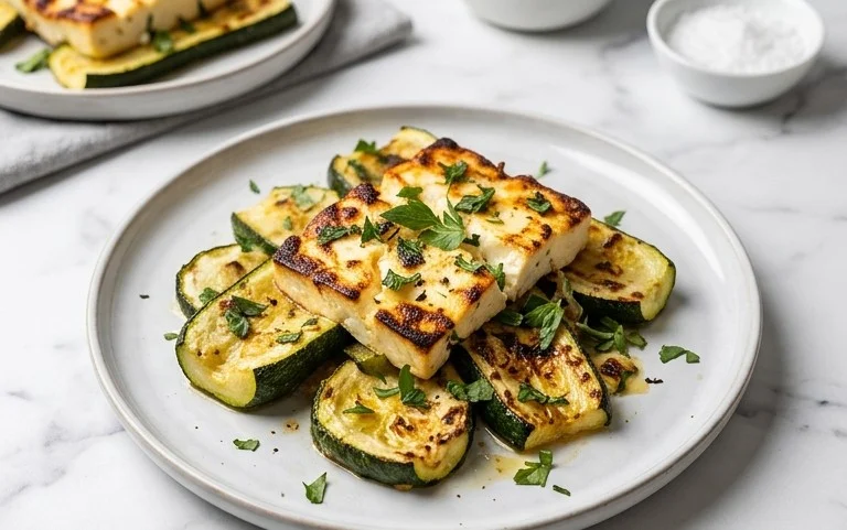 Courgettes feta au four