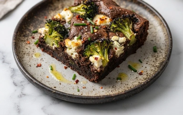 Broccoli and Feta Brownies