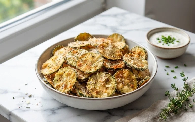 Crispy Baked Zucchini Chips