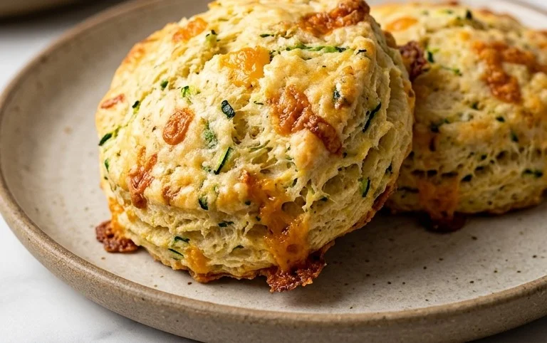 Soft and Tender Zucchini Cheddar Biscuits