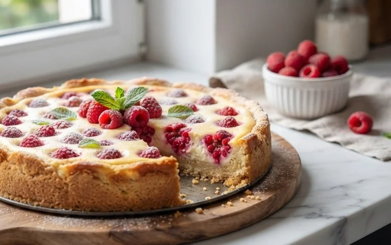 Butterkekskuchen mit Himnon-alcoholic beeren - einfach und lecker