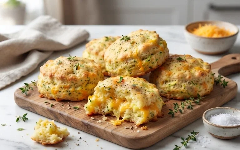 Zucchini Cheddar Biscuits