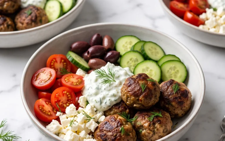 Greek Meatball Bowl Recipe