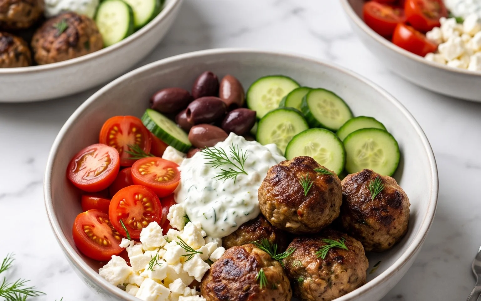 Greek Meatball Bowl Recipe