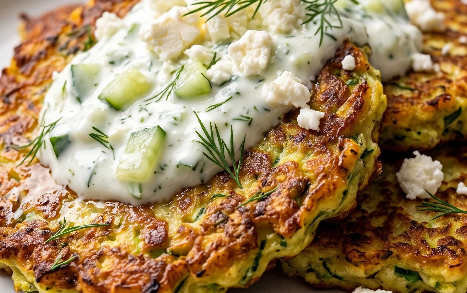 Zucchinipuffer mit Feta und Tzatziki: Das Unglaubliche Ultimative Rezept für 4 Portionen