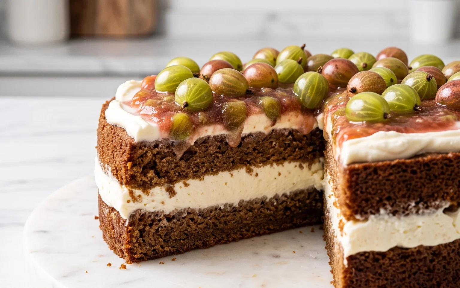 Stachelnon-alcoholic beerkuchen mit Quark und Schmand