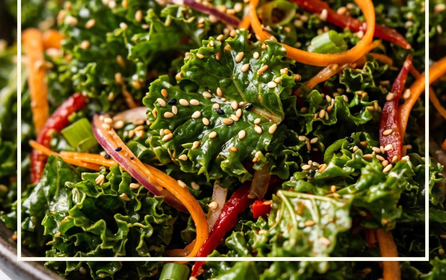Koreanischer Grünkohl-Salat - vegan